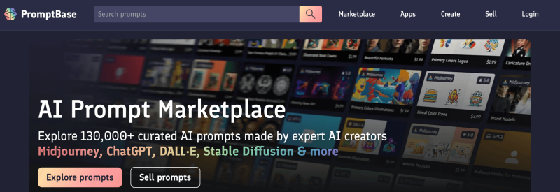 PromptBase is a marketplace for buying and selling AI-generated prompts.