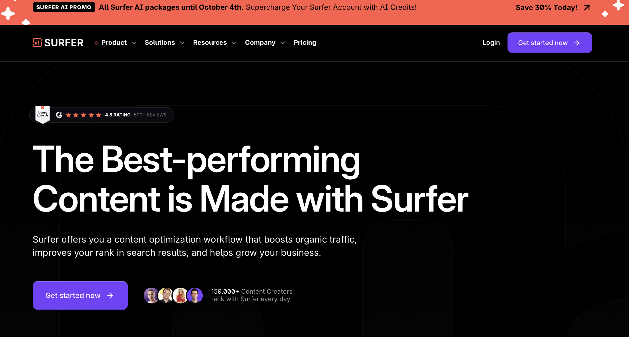 Surfer SEO tool for content optimization and keyword analysis.