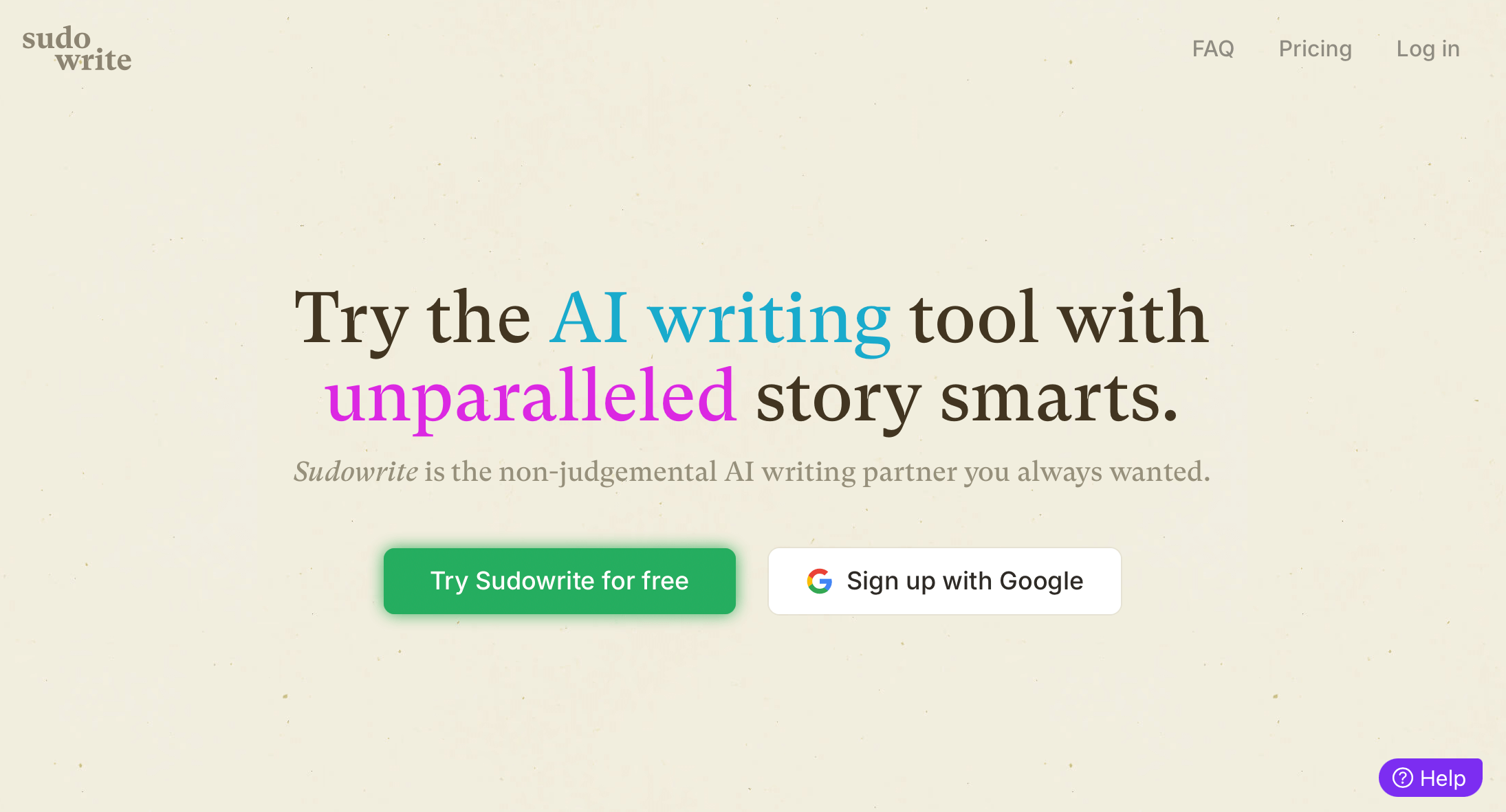 Using AI writing tools like sudo write for story telling.