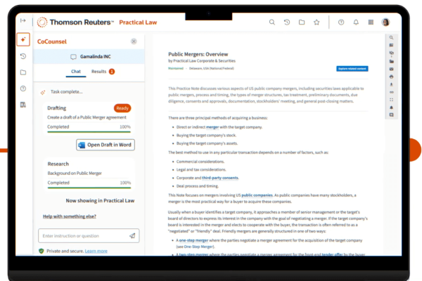 CoCounsel AI legal writing tool.