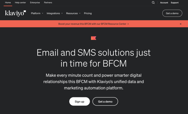 Klaviyo email marketing tools, great for ecommerce.