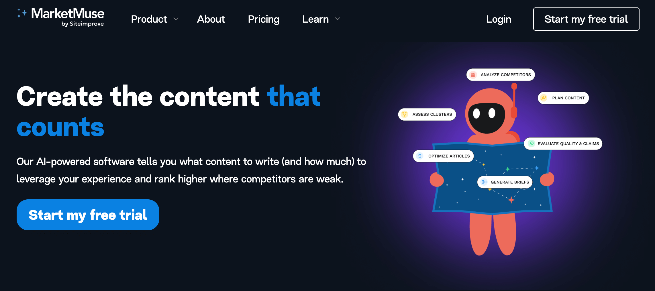 MarketMuse: An AI tool that helps in planning and optimizing content strategies.