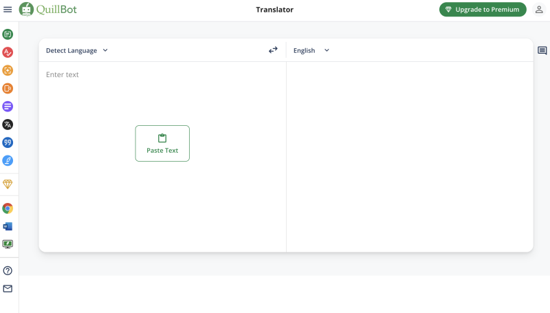 Quillbot translator.