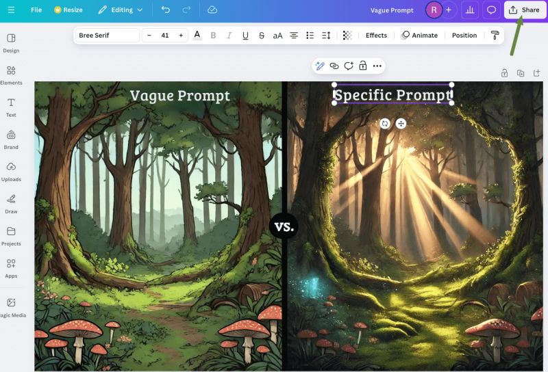 Share design from Canva.