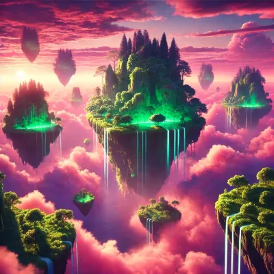 Floating Island created using DALL-E>