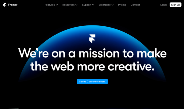 Framer website builder.