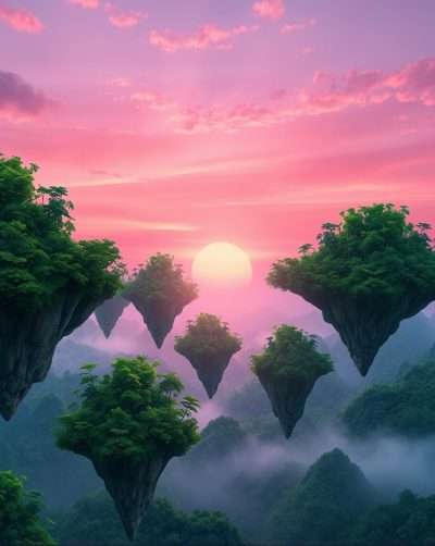 Floating island created using ImagineArt.