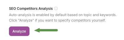 Junia AI SEO Competitor Analysis.