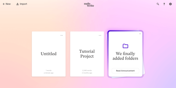 Sudowrite creative AI writing tool