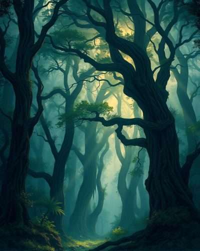 Specific AI prompt for forest using ImagineArt.