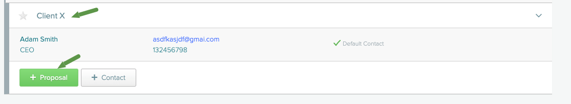 Proposify automatically populating client name.