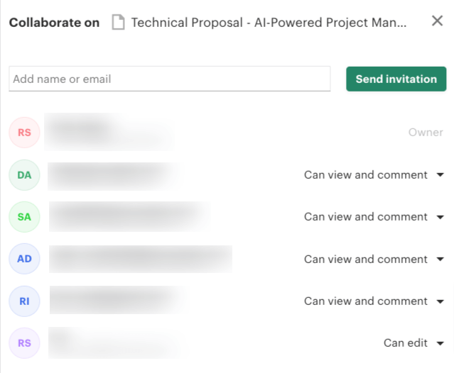 Collaborate with Teams by inviting them.