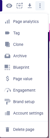 Menu bar options per proposal.