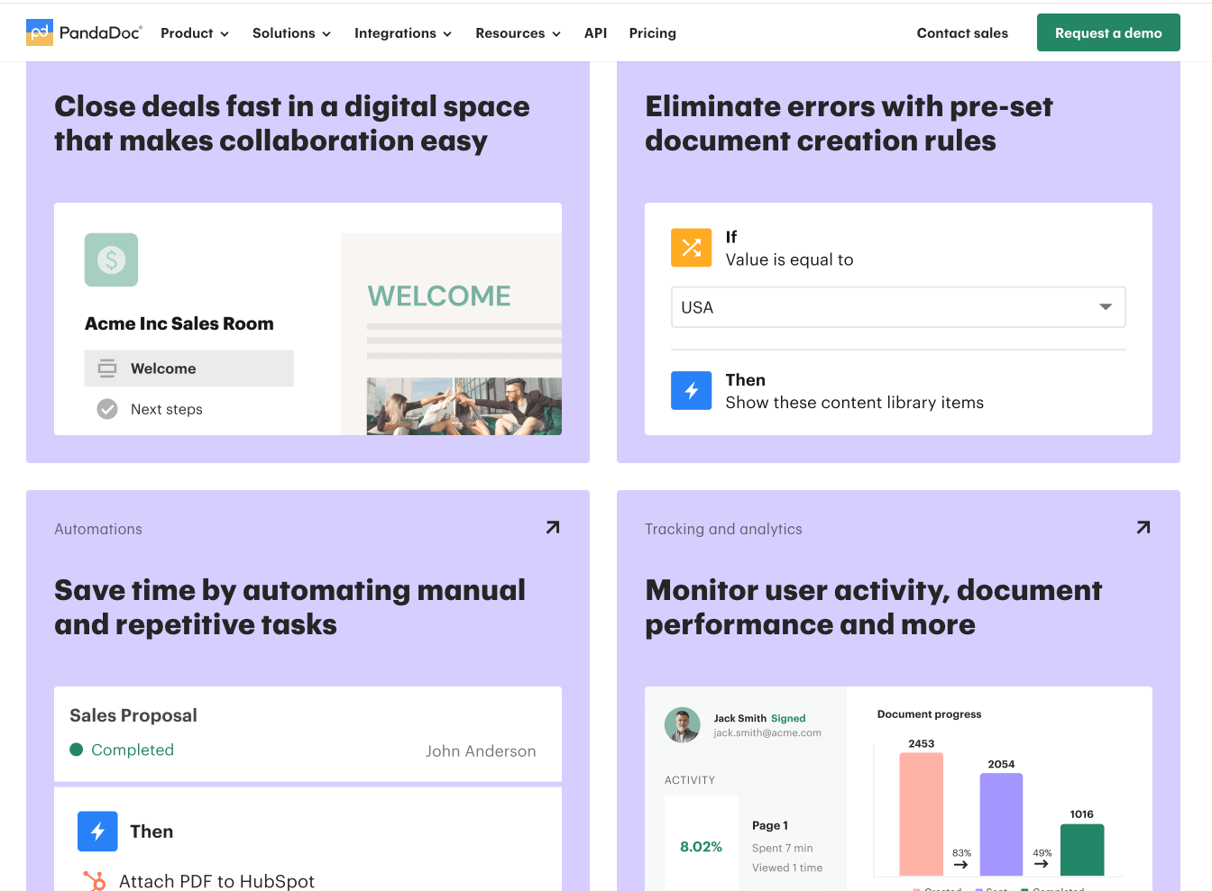 Pandadoc proposal management and business automation.