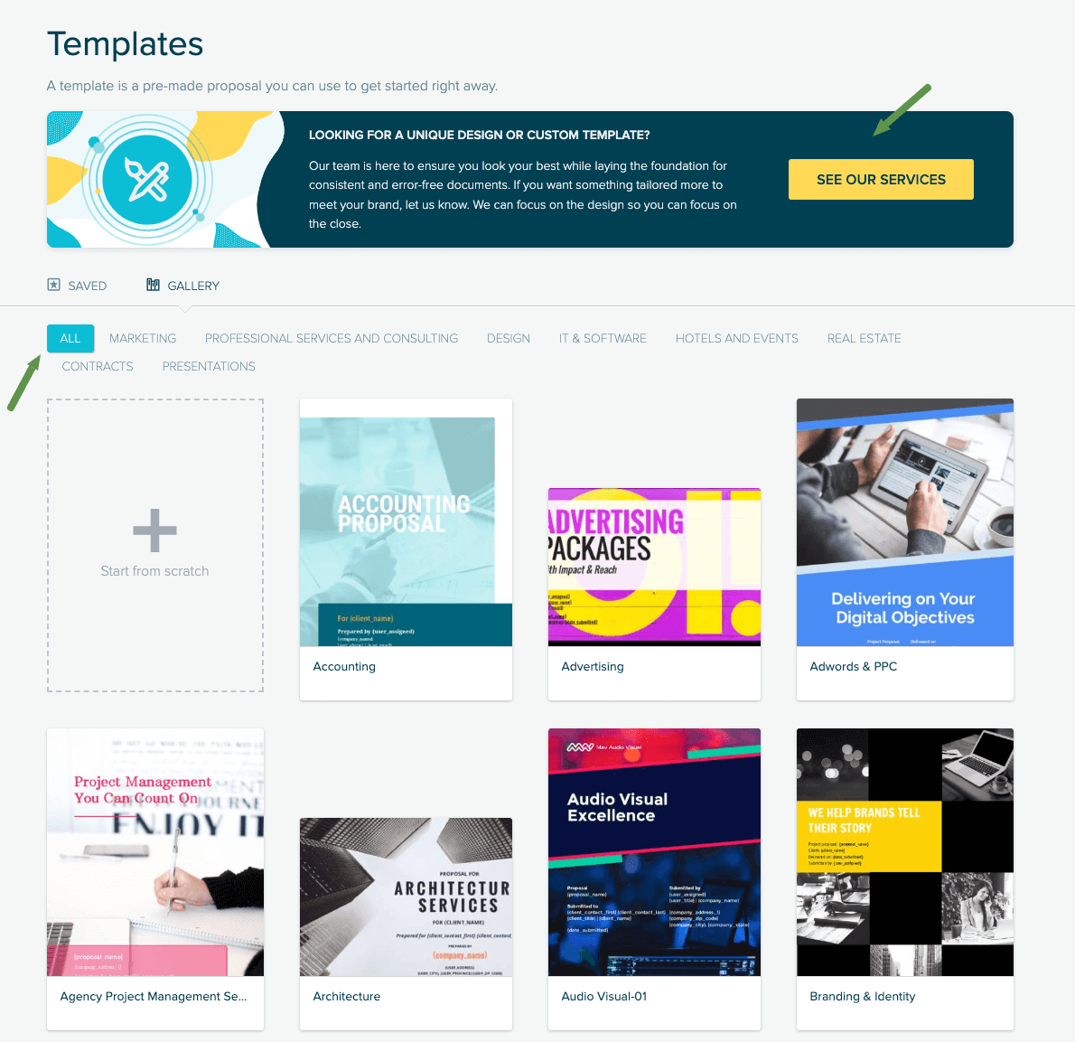 Create reusable and custom proposal templates in Proposify.
