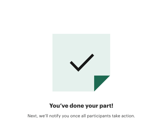 e-signature confirmation on PandaDoc.
