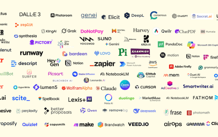 Collage of AI tools